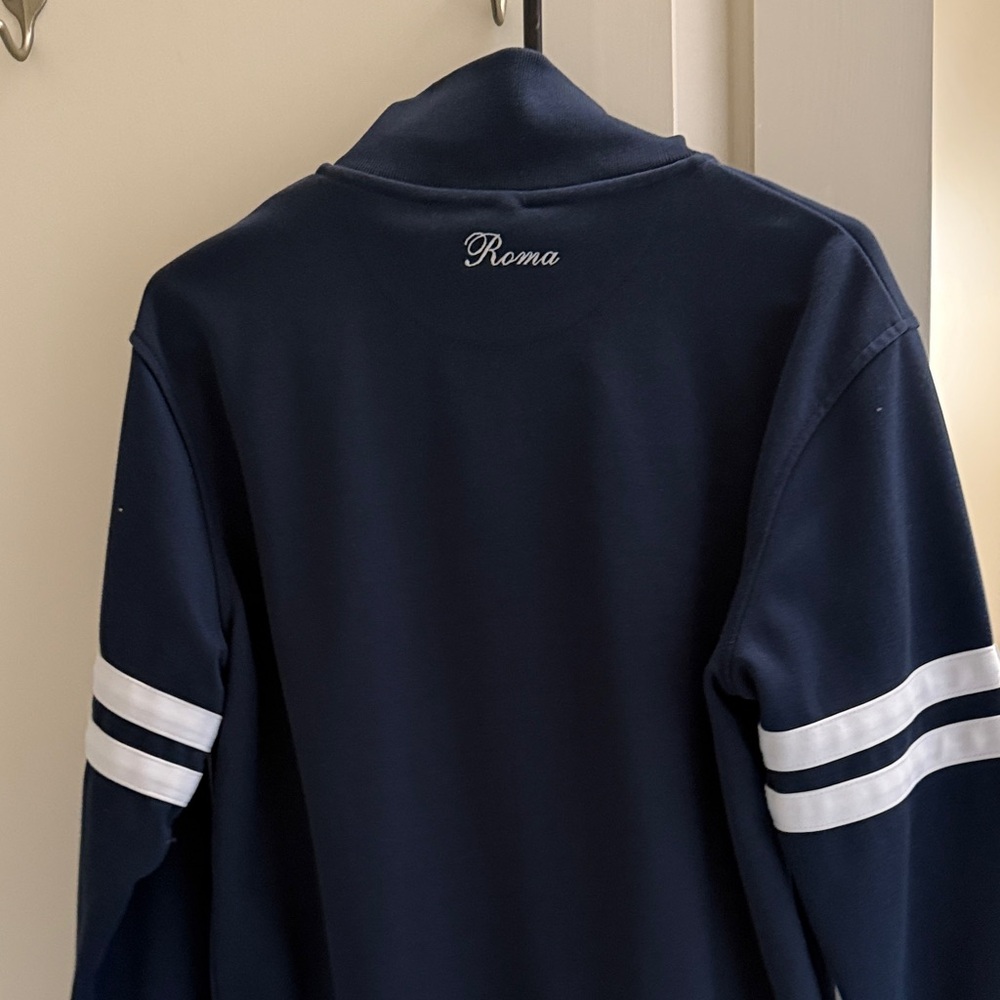 Ellesse Men's Dark Blue Track Jacket with White Stripes - Picture 3 of 3